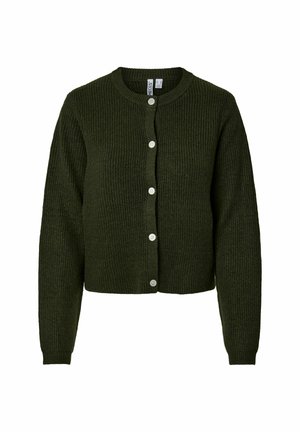 Pieces, PCSILLY LS O-NECK KNIT CARDIGAN NOOS BC - Gilet - forest night