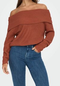 JDY Stickad tröja - ochre