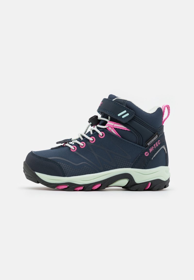 HI-TEC BLACKOUT MID WP UNISEX - Hikingskor - light navy/light mint/light fuchsia