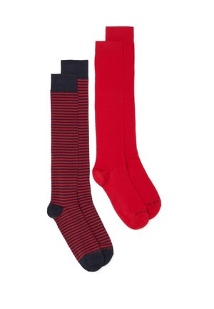 2 PACK OF ELASTICATED - Calzettoni - red/blue