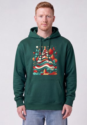 watapparel, CHRISTMAS TREE UNISEX - Kapuzenpullover - glazed green