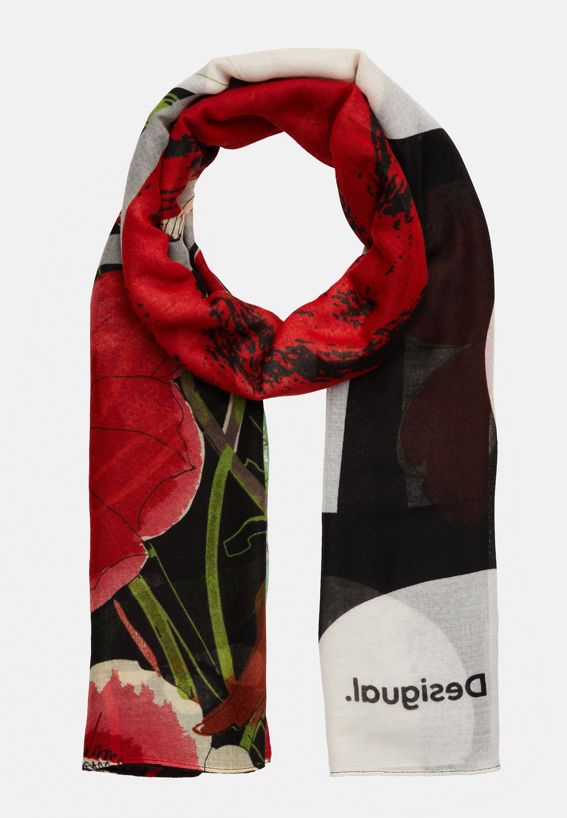 Desigual Foul Heritage Scarf Black Zalando Co Uk