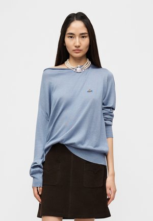 Striktrøje - ice blue