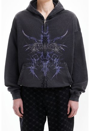 Mikina na zip - black