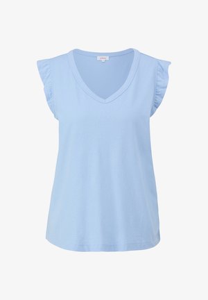 s.Oliver MIT VOLANTS - T-shirt basic - himmelblau
