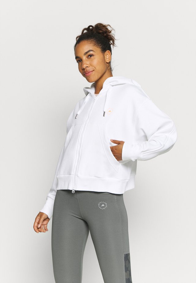 CROPPED HOODIE - Sweatjacke - white