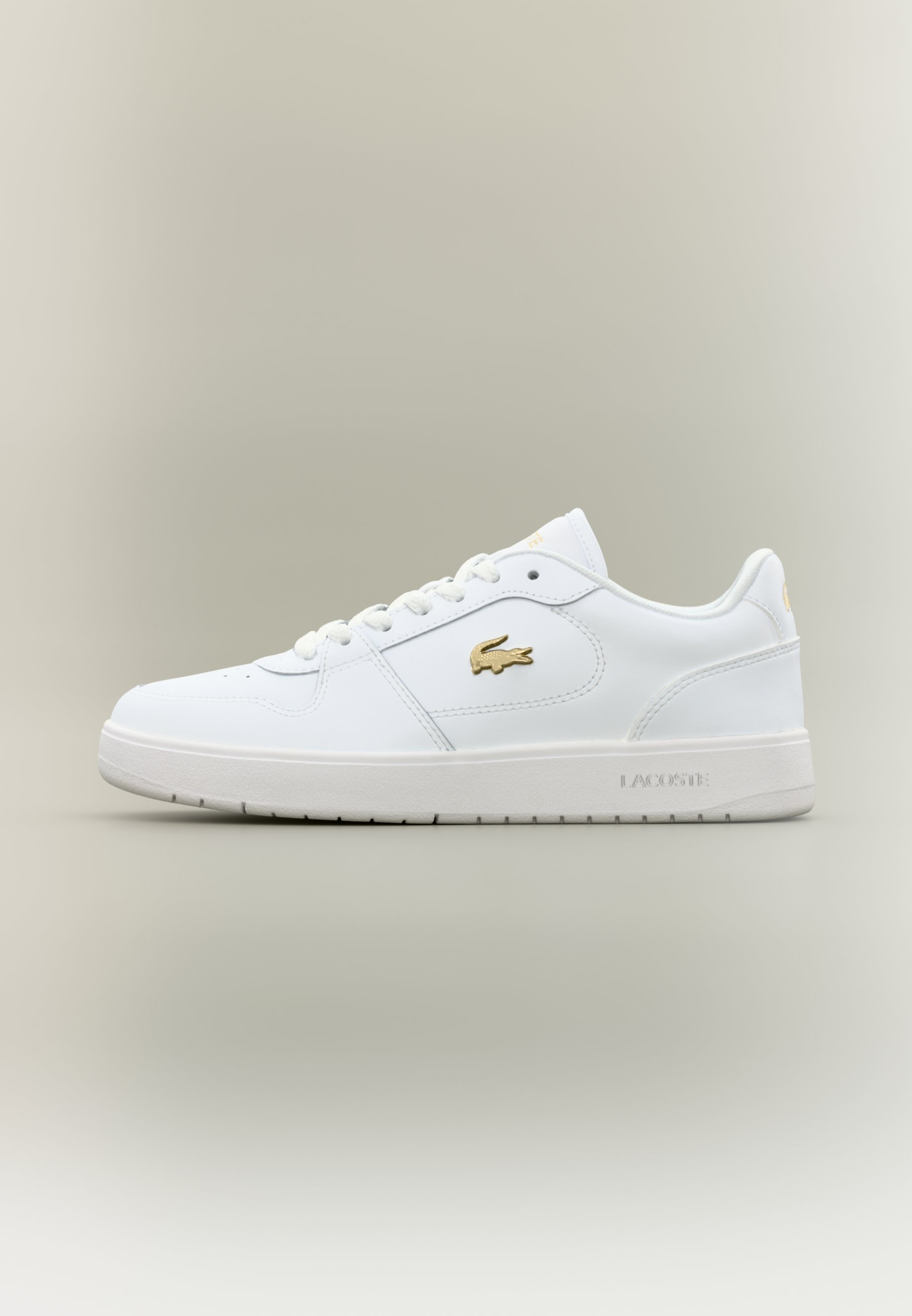 Lacoste COURT ACE 225 - Trainers - white/gold/white - Zalando