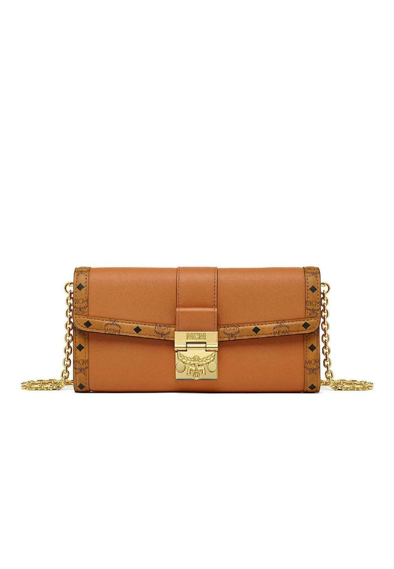 MCM TRACY MIT KETTENRIEMEN IN - Portofel - cognac