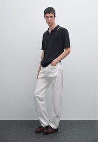 Massimo Dutti POLO NECK SHORT SLEEVE - Polo - dark blue