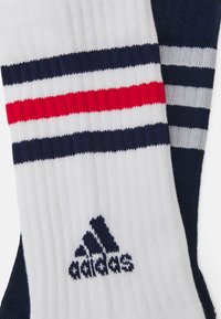 adidas Performance UNISEX 3 PACK - Calze sportive - white/team navy blue 2/white/better scarlet