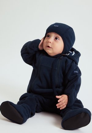 Polarn O. Pyret, WINDPROOF WATER-REPELLENT FLEECE OVERALL UNISEX - Combinaison - dark sapphire