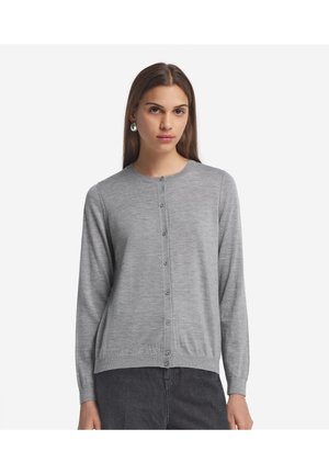 ULTRAFINE ROUND NECK - Strickjacke - Grey