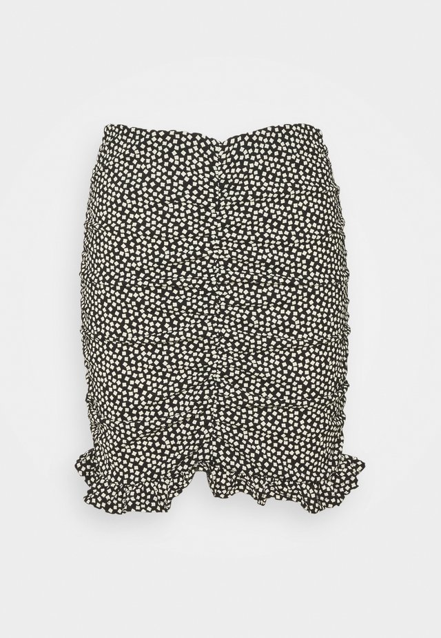 FOCHETTE RUFFLE MINI SKIRT - Minijupe - black
