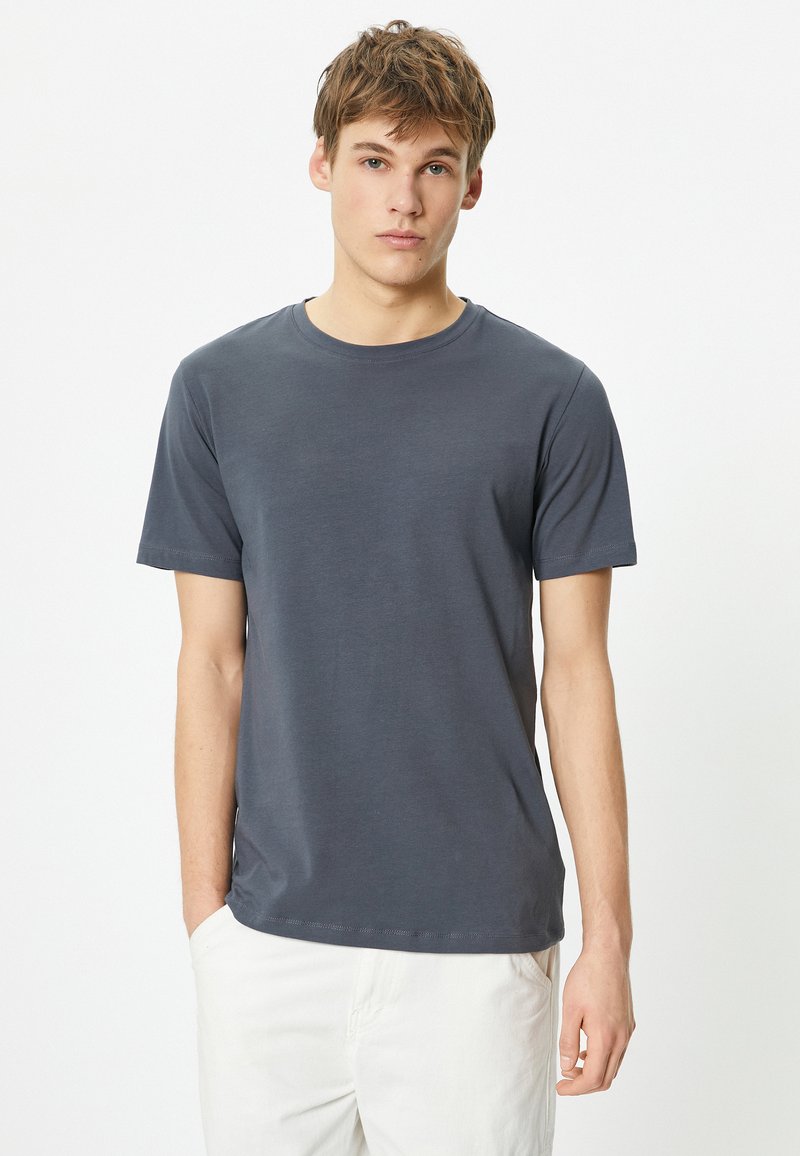 Koton SHORT SLEEVE - T-shirts basic - anthracite