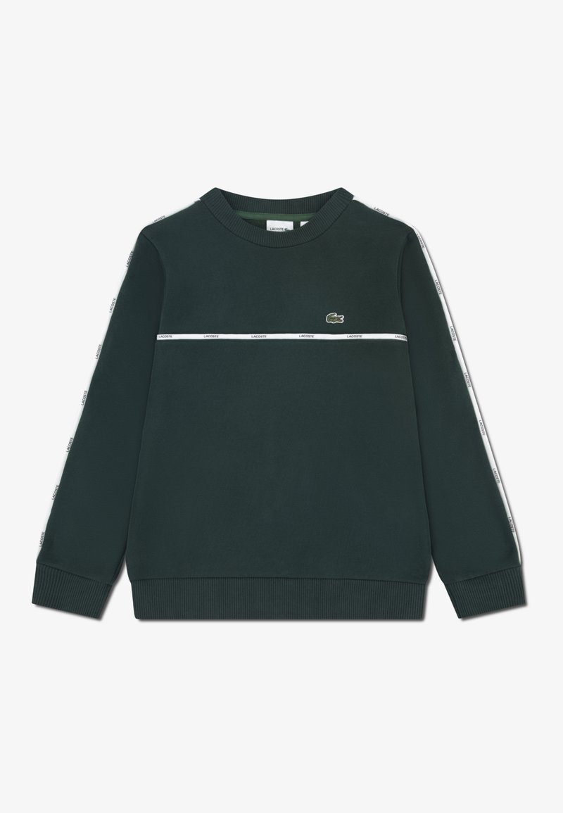 Lacoste MICRO TAPING CREW - Sweatshirt - dunkelgrün