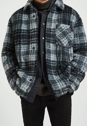Fleecejacka - mottled dark grey