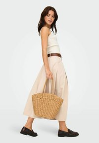 ONLY ONLLUCINDA LIFE WIDE - Plisovaná sukně - french oak