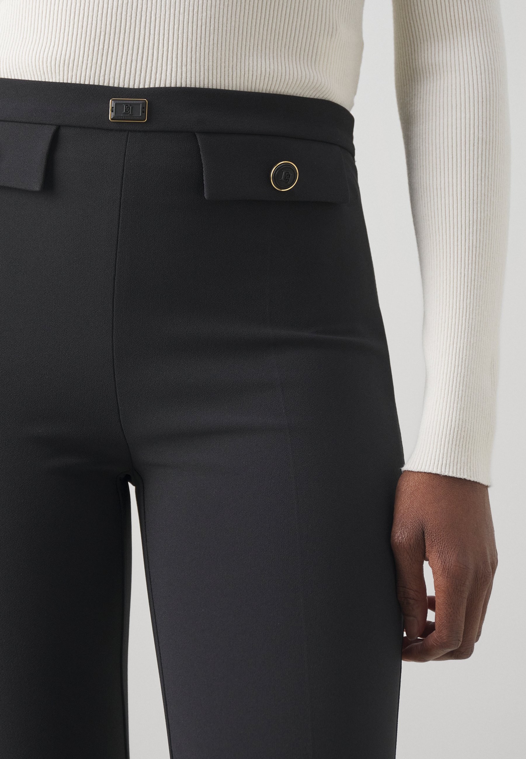 Elisabetta Franchi WOMENS PANTS - Trousers - nero/black
