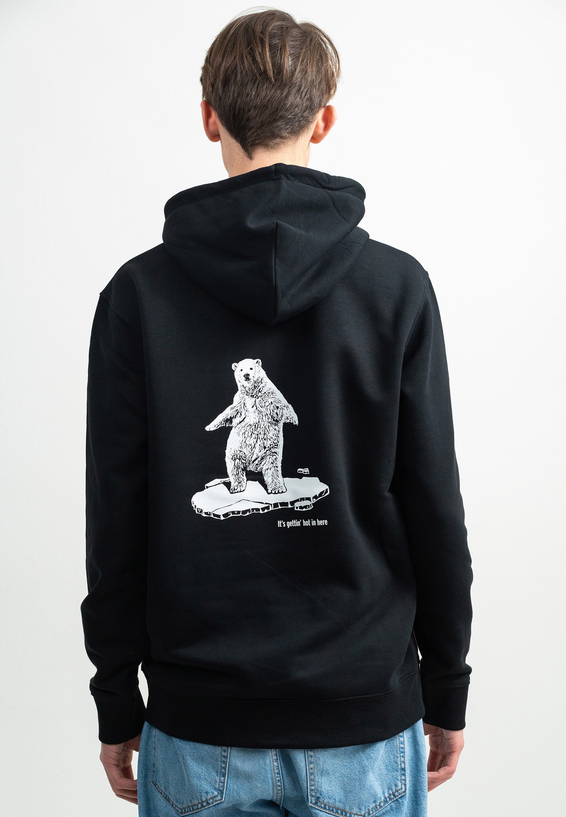 POLAR BEAR BACKPRINT - Hoodie - black 