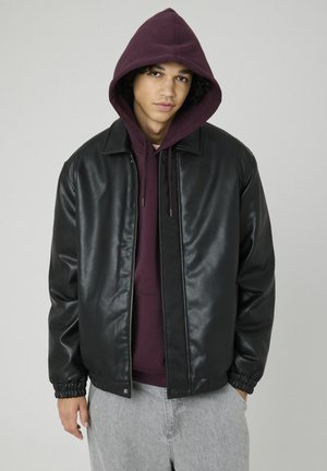 Veste en similicuir - noir