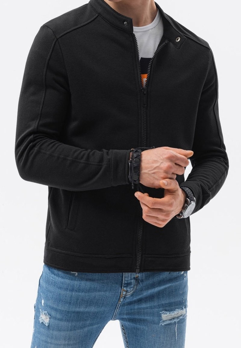 Ombre Felpa con zip - black