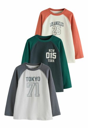 Next, REGULAR FIT - GRAPHIC LONG SLEEVE REGULAR FIT T-SHIRTS 3 PACK - Long sleeved top - raglan