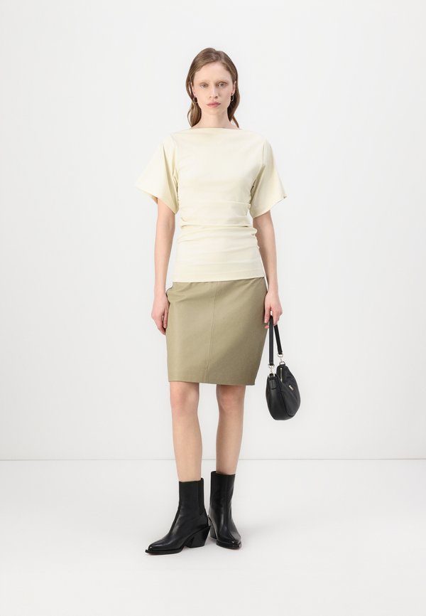 CECILIANA CLASSIC  - Leather skirt - beige4