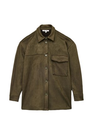 Kunstlederjacke - khaki