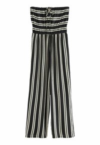 Next BANDEAU WIDE LEG - Jumpsuit - black white stripe