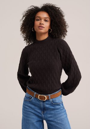 WE Fashion, Pullover - dark brown