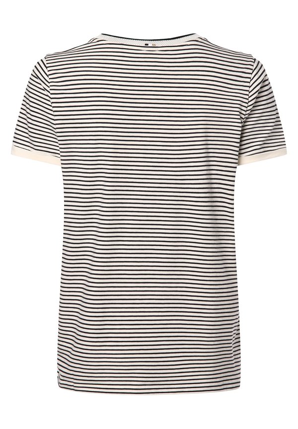EMASA - Print T-shirt - marine weiß3