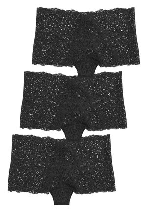 3 PACK - Pants - black