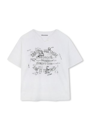 À MANCHES COURTES - T-shirt print - blanc
