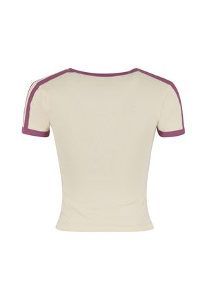 Karl Kani, SIGNATURE 89 COLLEGE TINY V-NECK T-SHIRT - T-shirt imprimé - off white berry