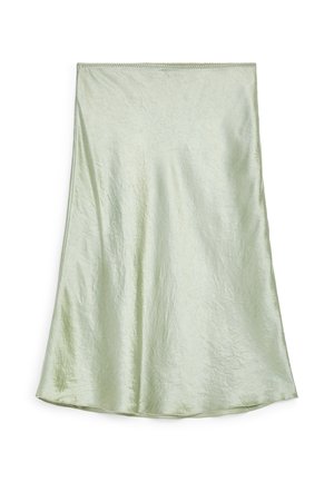 ARKET, ARKET SATIN SLIP SKIRT - Jupe trapèze - light green