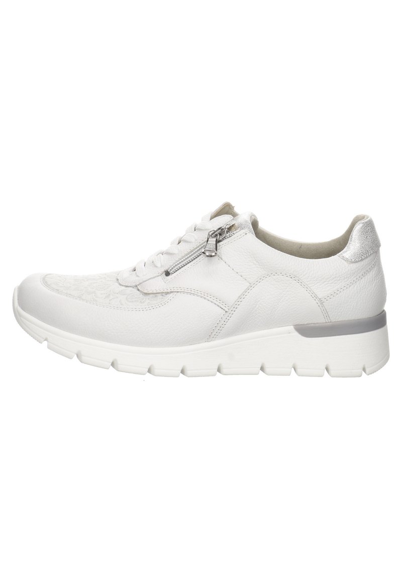 Waldläufer RAMONA - Casual lace-ups - weiss silber