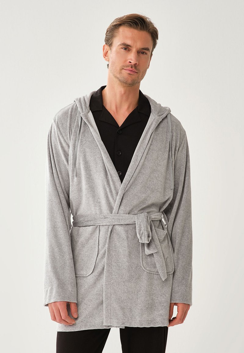 DAGI Dressing gown grey Zalando