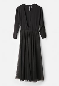 DOLMAN WRAP FLARED DRESS TO MIDCALF - Ballkjole - black