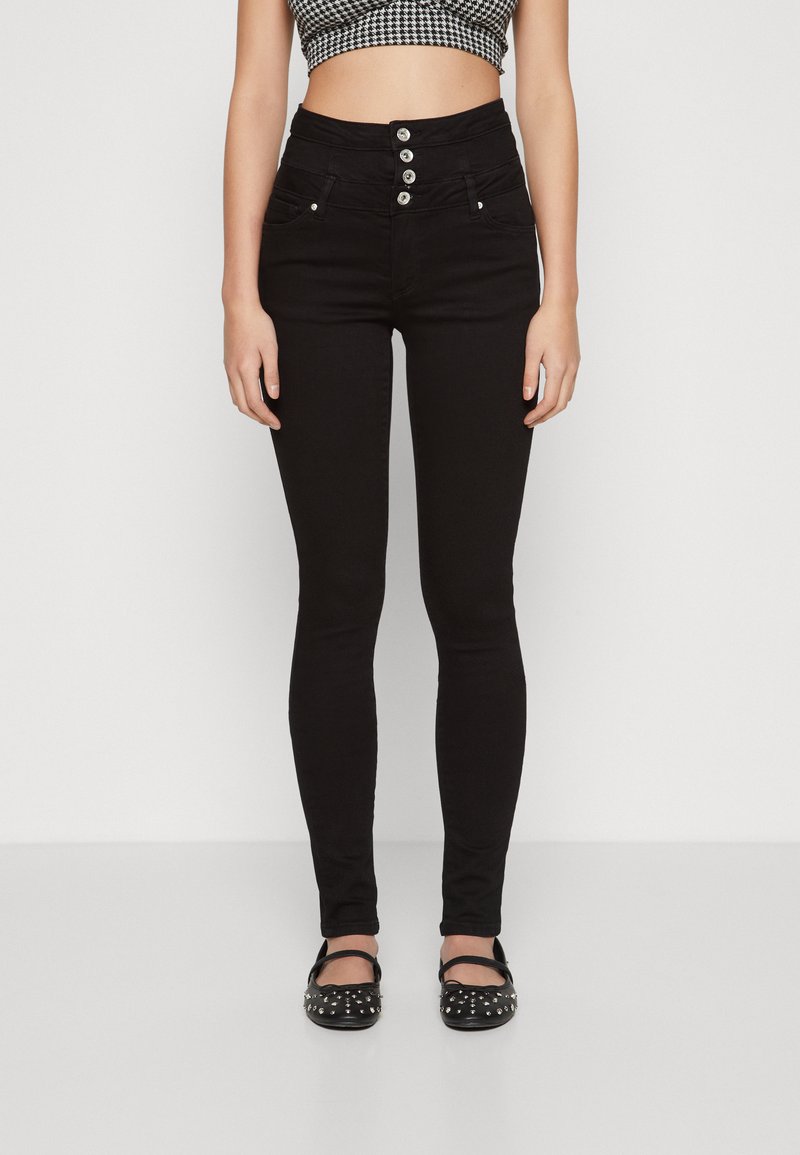 ONLY - ONLHUSH CORSAGE ANA - Jeans Skinny Fit - black, Vergrößern