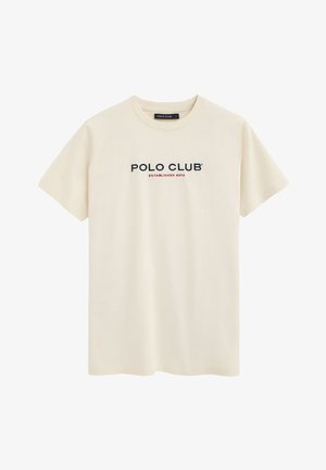 Polo Club, ESTABLISHED MINIMAL TITLE - Camiseta estampada - ecru