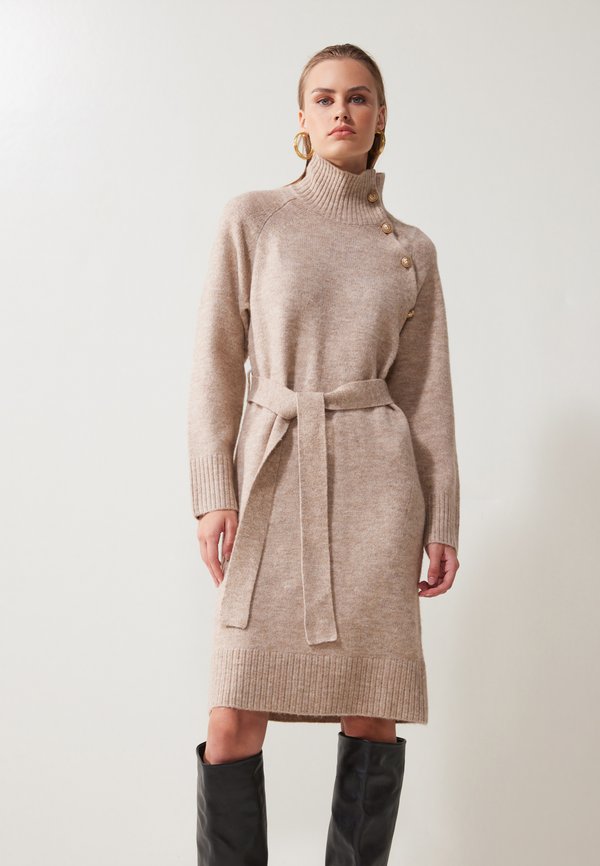 Jumper dress - mottled beige