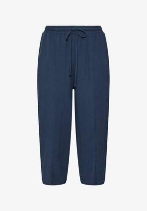 Yours Clothing, PLUS SIZE WIDE LEG TROUSERS - Pantalones - navy
