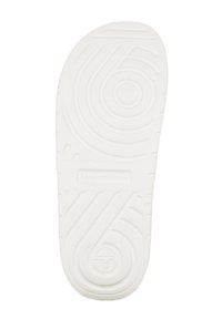White rubber sole featuring textured patterns, including concentric circles and grooves, with branding "Sergio Tacchini" embossed.