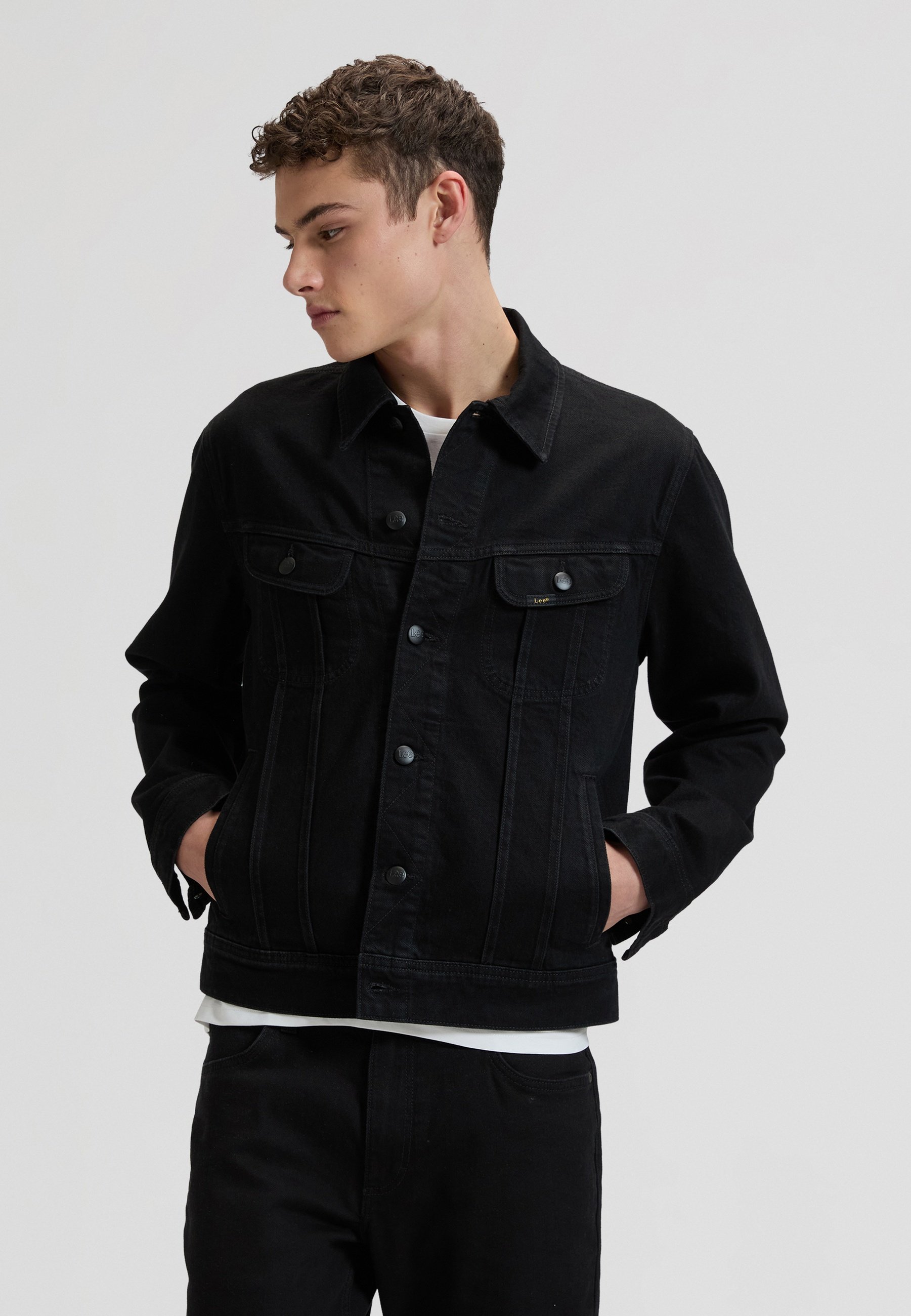 Lee RIDER JACKET - Denim jacket - clean black/black - Zalando.ie