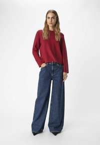 Object OBJREYNARD O-NECK NOOS - Stickad tröja - red dahlia