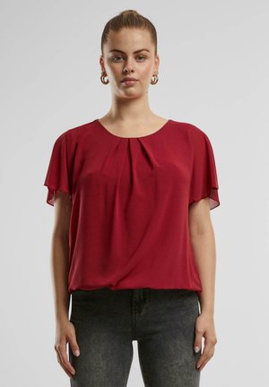 LAGIG MIT FLEDERMAUSÄRMELN - Bluse - wine red