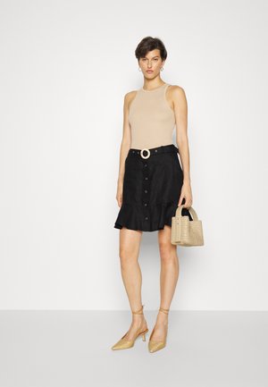 FLOUNCE HEM - Minigonna - black