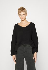 JDY - JDYDINEA REVERSIBLE - Jumper - black Thumbnail Image 1