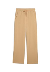 HER BEQUEME STRAIGHT FIT MIT HOHEM BUND - Pantaloni sportivi - warm beige
