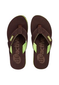 BECO the world of aquasports BEACTIVE V-STRAP - Teensandalen - dunkelbraun grün